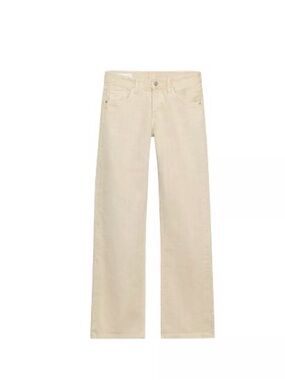 Zara Classic Straight-Leg Jeans in Cream, 4, NWT